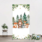 Lofaris Safari Jungle Mountain Baby Shower Rectangle Backdrop